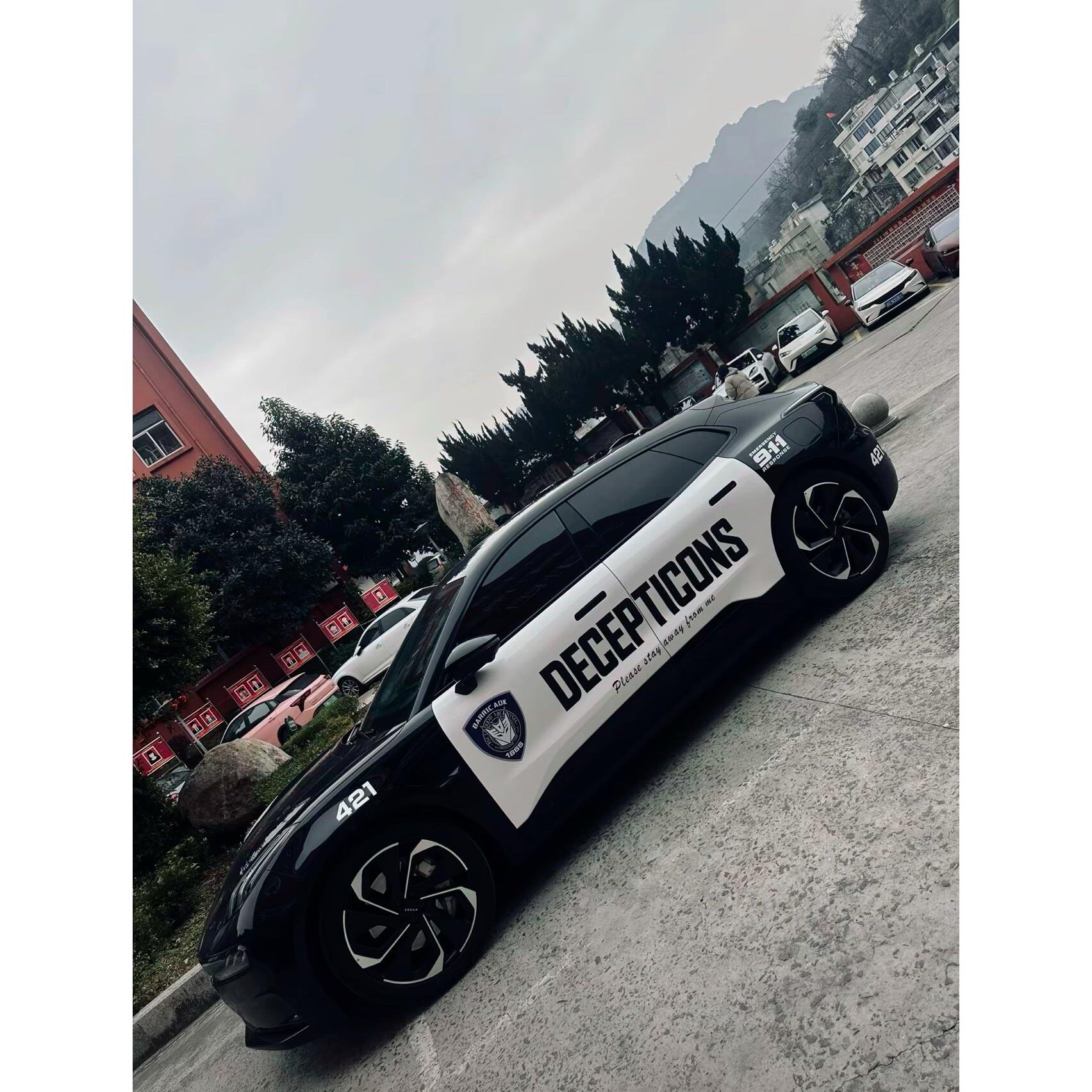 适用于极氪001车身字母车贴拉花ZEEKR车个性涂装拉花贴纸