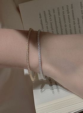 法国cherry kittys925银波光粼粼闪光钱袋子手链女小众轻奢时髦