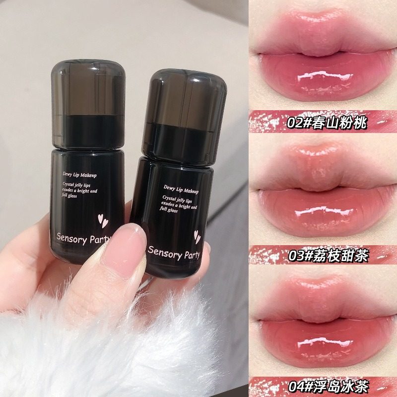 新款推荐嘟嘟唇水光镜面唇釉裸色自然显白不易掉色不易沾杯学生党