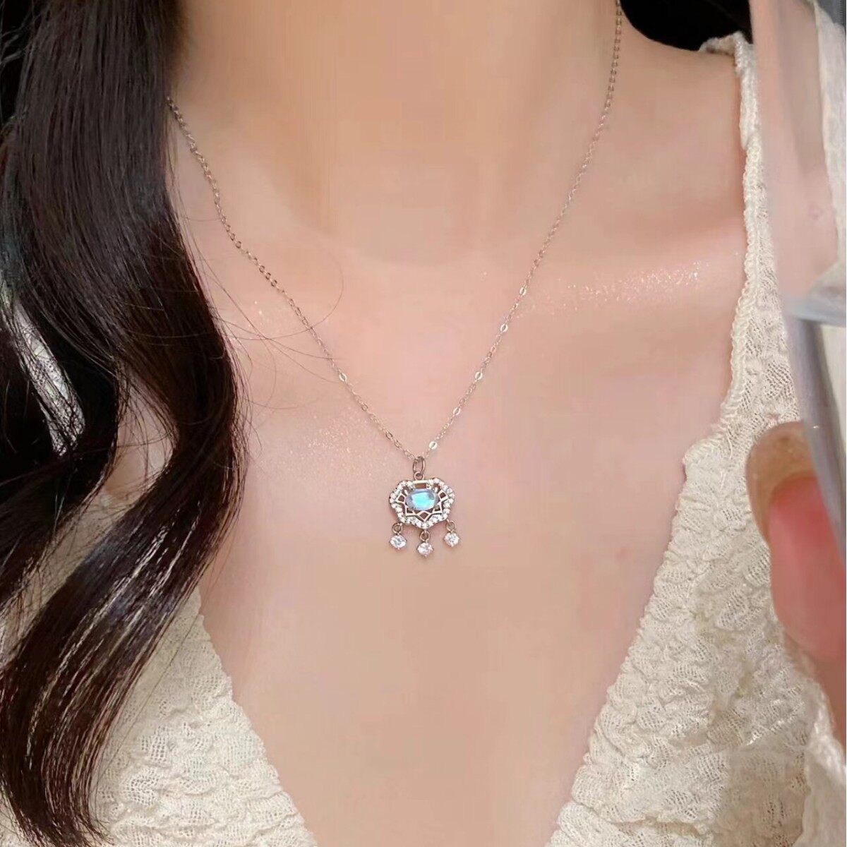 英国设计师topwhitS925银平安锁项链女轻奢小众高级感精致百搭