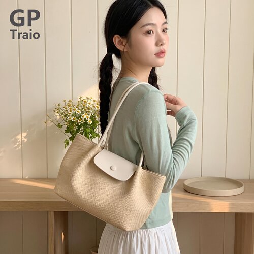GPTraio韩系极简软皮腋下包