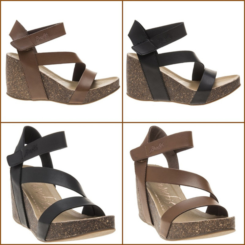 正品代购 Blowfish Hydra Sandals 时尚舒适棕色女款高跟凉鞋|msdalam kategori Kasut wanita, Sandal - dari Buy2taobao.com untuk memberikan perkhidmatan ejen Taobao profesional membeli