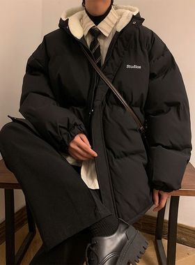 BDLS工作室文艺男女店港风情侣款刺绣摇粒绒棉衣男面包服棉袄外套