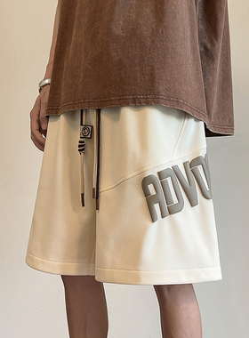 BDLS工作室文艺男女店港风情侣款夏季五分裤子菠萝格发泡印花短裤