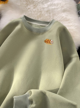 BDLS工作室文艺男女店港风情侣款圆领卫衣男装港风长袖t恤男外套