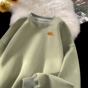 BDLS工作室文艺男女店港风情侣款圆领卫衣男装港风长袖t恤男外套