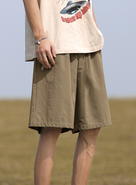 BDLS工作室文艺男女店港风情侣款纯色短裤冰丝清爽显瘦速干五分裤