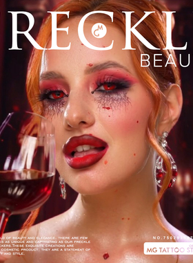 MG tattoo Vampire 哥特风暗黑系吸血鬼脸部美妆万圣节变装纹身贴