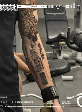 MG tattoo 草本纹身赛博浪人 酷炫男女花臂草本防水持久纹身贴纸