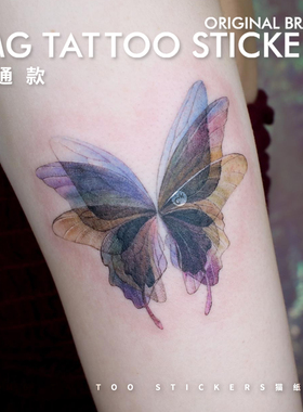MG tattoo 轻纱蝴蝶 唯美浪漫手臂脚踝渐变ins风少女文艺纹身贴纸