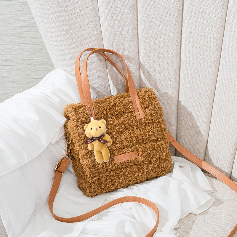 手工编织包包毛线diy材料包送女友礼物2023羊羔毛绒线自制作包包