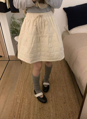 韩国订单25秋冬季韩系百搭学院风通勤廓形短裙 复古宽松A字半身裙