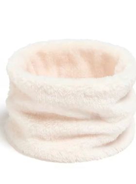 Cashmere Warm Collor Ring Winter Scarf Solid Plush Thick Out