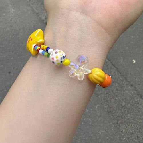 Handmade Elastic Rope Beaded Bracelet Wristband Star Stretch