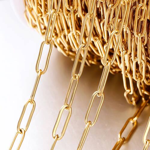1M 3/4mm Stainless Steel Chain No Fade Cable Gold Cha for Ne