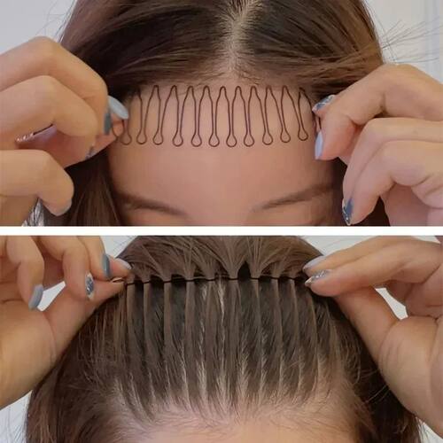 4/5/6pcs Sleek Invisible Hair Styling Clip Combing Tools Rol
