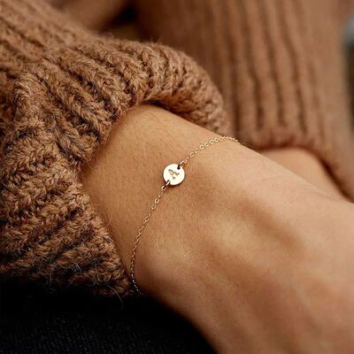 Gold Color Letter Bracelet & Bangle For Women Name Bracelets