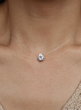 Zircon Pendant Shiny Choker For Women Fishline Necklace Jewe