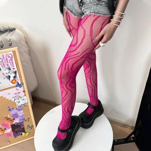 Y2kGothic Flower Hollow Out Sexy Pantyhose Women Fishnet Win