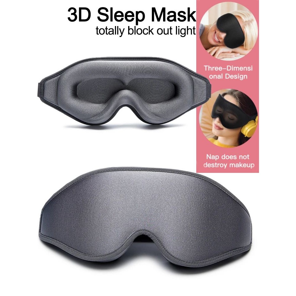 3D Sleep Mask Blindfold Sleeping Aid Eye Mask Soft Memory Fo