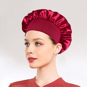 Ladies Colored Cap brimmed Care Elastic Hair Wide Nightcap