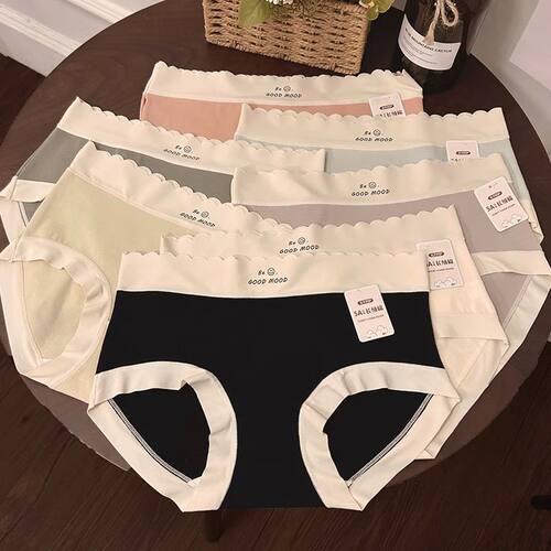 5pcs Women's Underpants Comfortable Soft Breathable High Ela