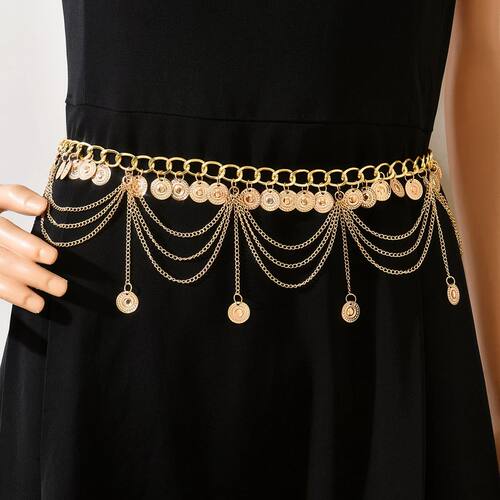 NewBelly Dance Waist Chain For Women Elegant Gold Color Coin