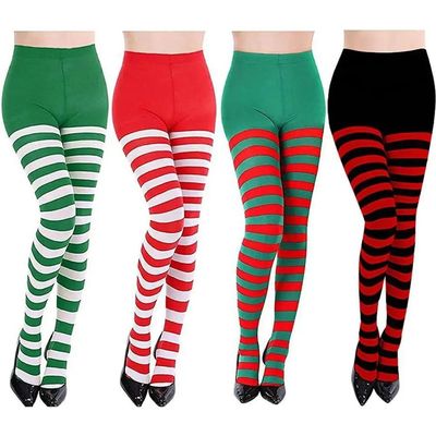 Cotton Pantyhose Cute Cosplay Striped Dance Clubwear Stocks