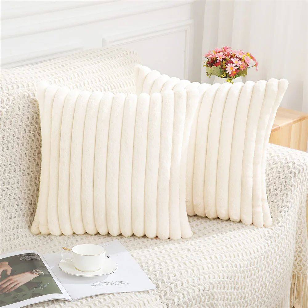 Olanly Pillow Cover 50x50cm Nordic Solid Color Cushion Cover