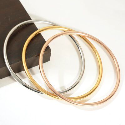 3 Pieces/lot Non Fading Stainless Steel Bracelet Bangles For