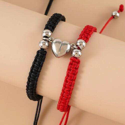 2Pcs/Set Magnetic Heart Attract Couples Love Bracelets For W