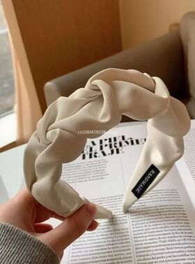 1 PcsHair Band Five Flower Solid Color Folds Pattern Hair Ho