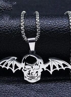 New fashion Halloween Gothic vampire Bat skull wings stainle
