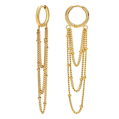 Multi Satellite Chain Dangle Drop Drip Earring for Women, Sm