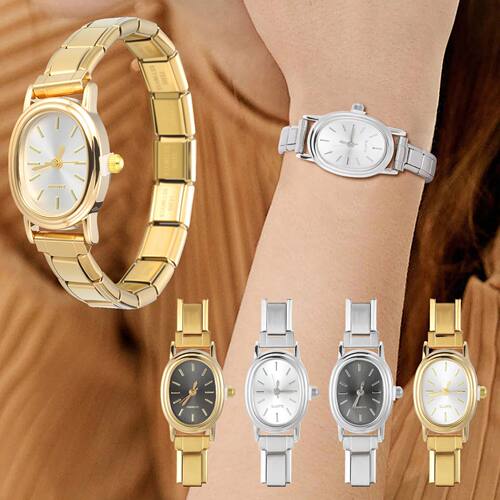 Women Fashion Stainless Steel Simple Watch Fit 9mm Bracelet