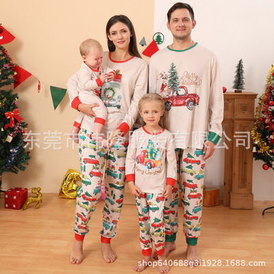Year Family Pajamas Suit Baby Boys And Girls Women's Clothin