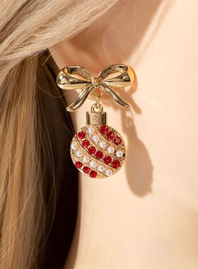 New Trendy Exquisite Christmas Light Bulb Drop Earrings for