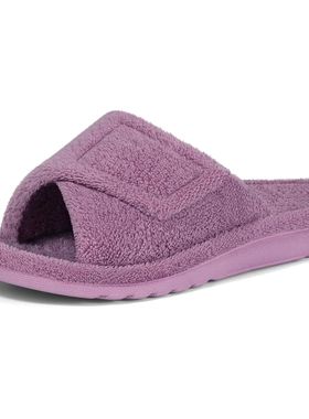 Litfun Women Fuzzy House Slippers Orthopedic Plush Slide Wit