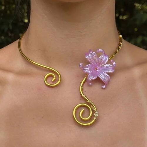 Fashion Colorful Iris Flower Spiral Adjustment Flower Patter