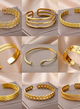 Vintage Snake Bangle Bracelet For Women Stainless Steel Snak