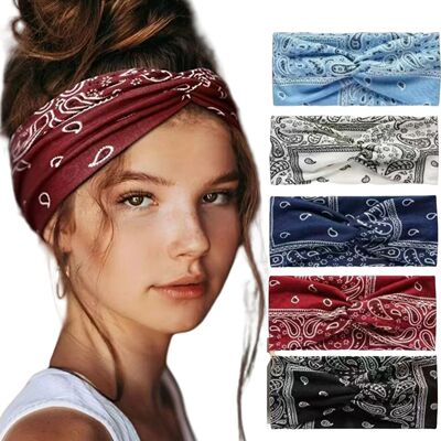 1PC Bohemian Yoga Sports Headband: Elastic, Anti-slip, Wide