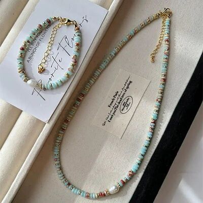 2026 New Trendy Natural Stone Freshwater Pearl Collar Chain