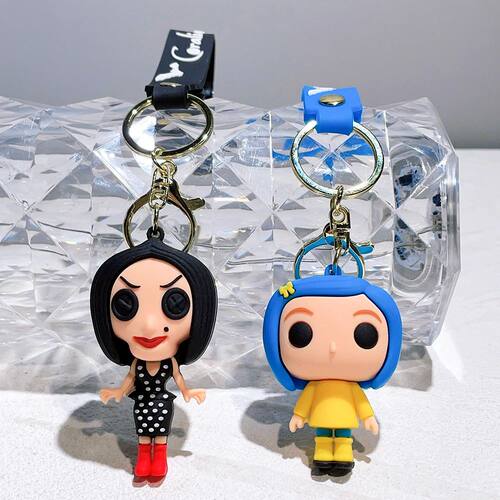 Coraline & the Secret Door Keychain Cartoon Figure Coraline