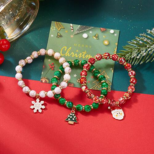Enchanting Handmade Christmas Bracelet Set for Women Featuri