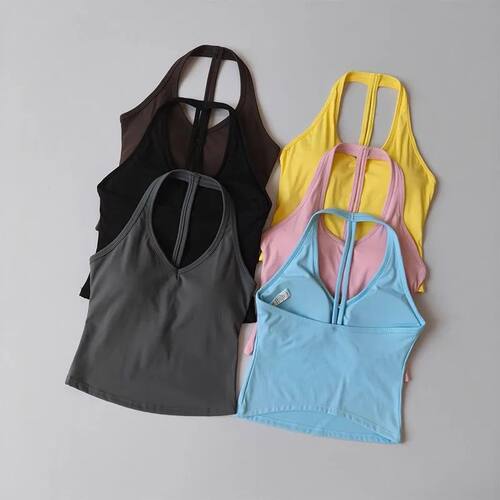 Sports Bra Women's V-neck Halter Neck Beautiful Back Push-up