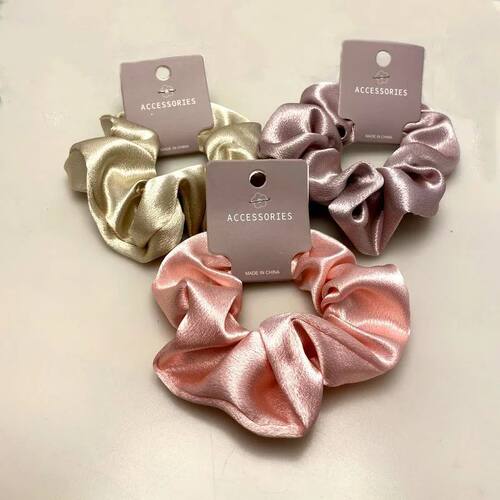 Satin Scrunchie Women Silk Hair Tie Elastic Hair Bands Girls