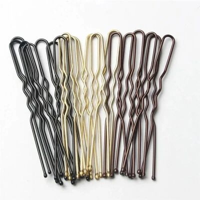 50/100 PCS Waved U-Shaped Hair P - Durable Metal Hairp for W