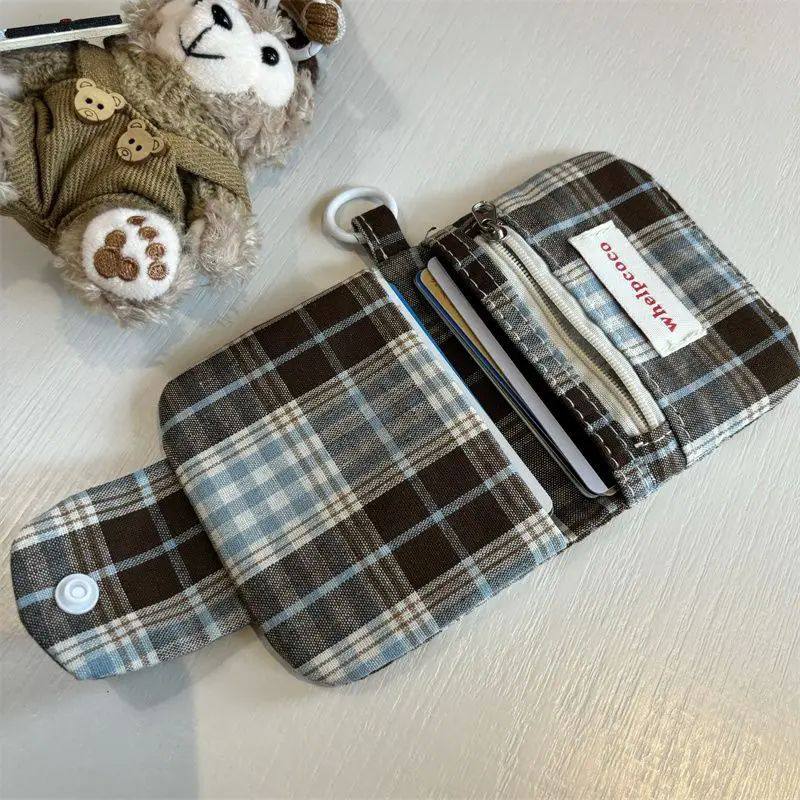 1 Pc Dark Coffee Plaid Card Purse for Kids GirlStudent Mini,家居饰品,创意礼品,淘宝优惠券,粉丝福利购,淘宝优惠卷