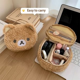 Plushes Makeup Case Anime Relaxed Bear Cosmetic Bag Women Je