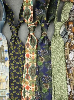 Fashion 8CM Wdith Elegant Neckties Vintage Retro Flower Prin